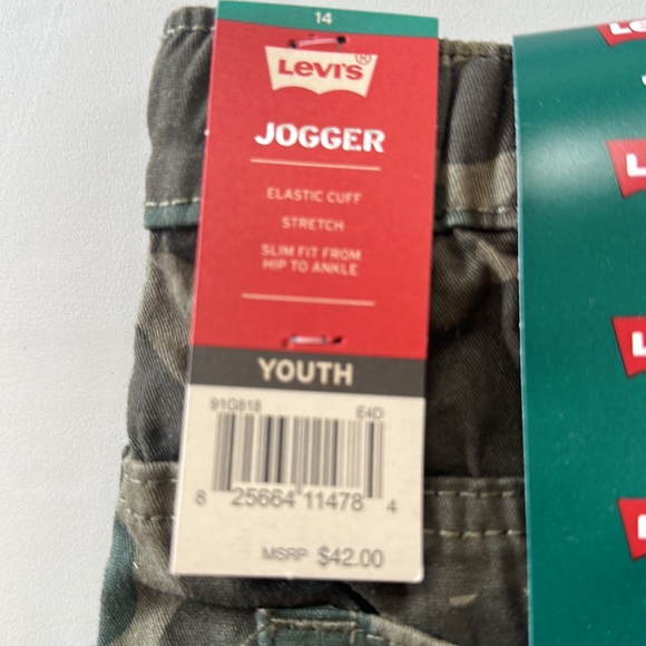 Levi's jogger elastic Cliff stretch slim fit from hip to ankle youth size 14 NWT - Picture 2 of 5